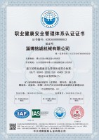職業(yè)健康安全管理體系認證證書